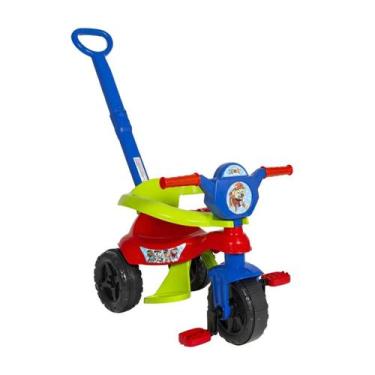Imagem de Carrinho passeio e pedal kemotoca patrulha baby vermelho kendy, Vermel