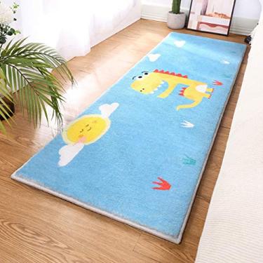 Imagem de Tapete de área para quarto, cabeceira, desenho, macio, antiderrapante, tapete lavável para sala de estudo, varanda, quarto das crianças, cozinha, banheiro, B, 60160 cm