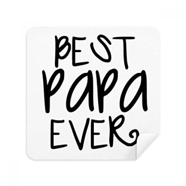 Imagem de Bless Father Best Papa Ever Words óculos de limpeza de tela tecido de camurça pacote com 2
