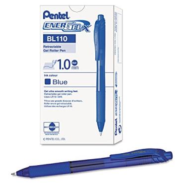 Imagem de Pentel Caneta de gel retrátil Energel X, tinta azul, negrito (BL110C)