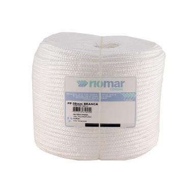 Imagem de Corda Riomar PP Trançada Branca Tipo Seda 8mm x 220m