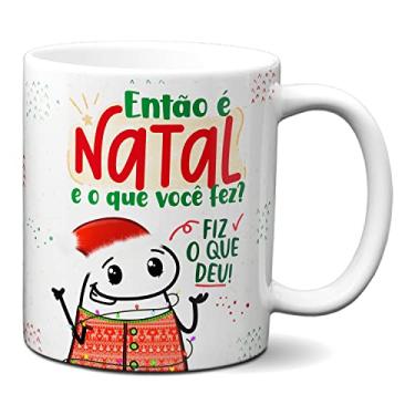 Imagem de Caneca Presente Natal Engraçado Flork Fiz O Que Deu Xícara (Branca)