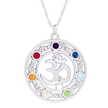Imagem de Colar Om Chakras 34mm - Sunshine Cristais Cor:Prata