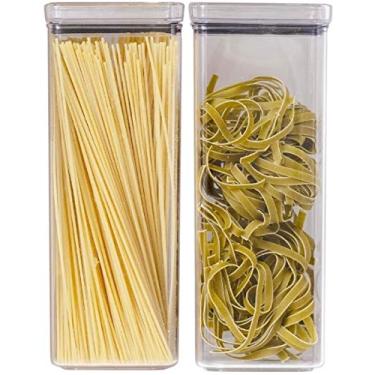 Imagem de Kit 2 Pote Hermético Tampa Acrílico Porta Mantimento Arroz 2,2 L