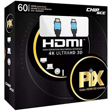 Imagem de Cabo HDMI Full HD 1.4 3d 19 Pinos Com Filtro, 60 Metros