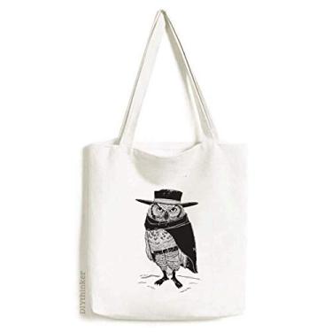 Imagem de Bolsa preta fofa de animal Art Deco presente moda sacola de compras bolsa casual bolsa de compras