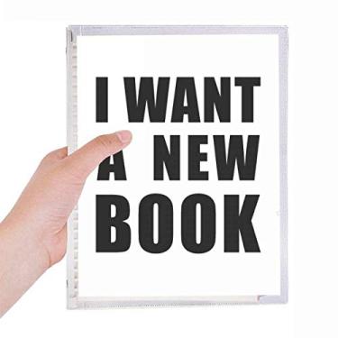 Imagem de Caderno I Want A New Book Caderno Folhas Soltas Agenda Recarregável Papelaria