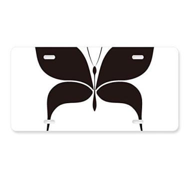 Imagem de DIYthinker Etiqueta de aço inoxidável para decoração de placa de carro com borboleta preta de fada