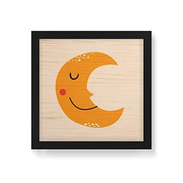 Imagem de Arte Maníacos Quadro Decorativo em Madeira Lus Sorriso - 30x30cm (Moldura caixa em laca preta)