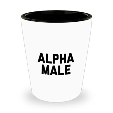 Imagem de Copo de shot Alpha Male – Presentes para ele – Am Black White Plus Gay Team Dominant afirmation Dynamic Challenge