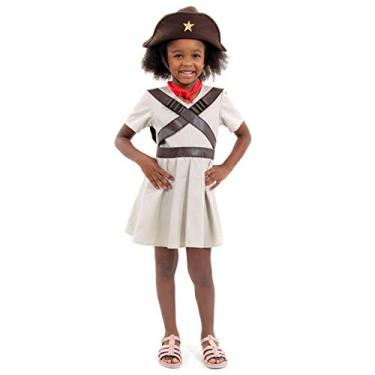 Imagem de Fantasia Maria Bonita Infantil 923541-M, Bege/Marrom, Sulamericana Fantasias