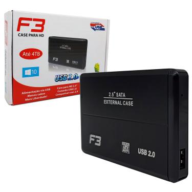 Imagem de Gaveta Para HD 2.5" F3, USB 2.0, Preto - CS-U2