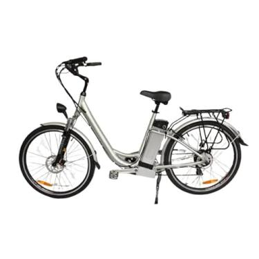 Imagem de cozytrikes Bicicleta elétrica City Commuter – eTravelbikes Design leve e freio traseiro, bicicleta elétrica para adultos