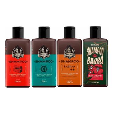 Imagem de 4x Shampoo Barba Negra Calico Coffee E Guaraná Don Alcides Fragrância Kit Kit