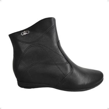 Imagem de Bota Feminina Cano Curto Salto Imbutido Comfortflex 91305