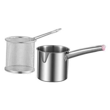 Imagem de Baoblaze Fritadeira profunda panela panela a vapor bandeja acessórios de cozinha multifuncional panela fritadeira de óleo panela refogue panelas, estilo a