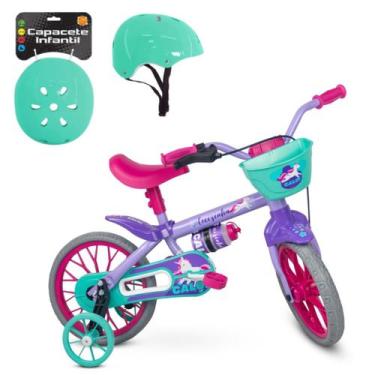 Imagem de Bicicleta Infantil Feminina Cecizinha Caloi Aro 12 Capacete - Nathor