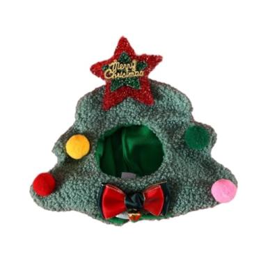 Imagem de Generic Chapéu de Natal para animais de estimação, chapéu de Natal para cães e gatos, fantasia quente, lindo cocar de inverno, acessórios para cabeça para, Xmas Tree Hat S