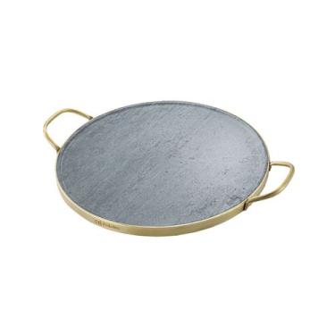 Imagem de Pedra para Pizza Electrolux de Pedra Sabão com Alças de Cobre