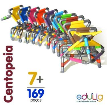 Imagem de Quebra-cabeça geométrico Edulig Puzzle 3D Centopeia - 169 peças e cone