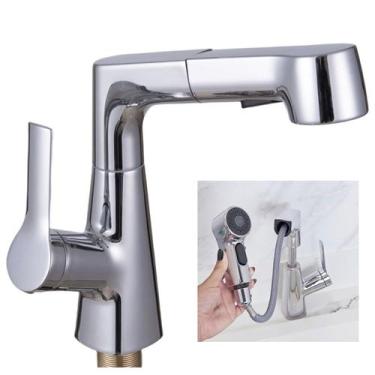 Imagem de Torneira Extensivel Gourmet Cozinha Banheiro Pia Bancada Mesa Ducha Do
