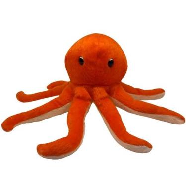 Imagem de Polvo de Pelúcia Marinha Vermelho 28 cm Antialérgico - Mirante Brasil