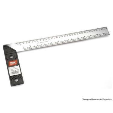 Imagem de Esquadro Max Cabo Plastico 12equot 30Cm 91210