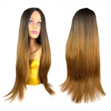 Imagem de Peruca Lace Wig Orgânica Lisa Repartição Fixa 70 Cm Longa - Rass Hair,