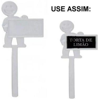 Imagem de Kit 10 Plaquinha Com Haste Identificador De Sabor Sorveteria - Econfer