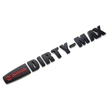 Imagem de Aimoll 1 peça Duramax DIRTYMAX Diesel Allison 14-16 LML Style Silverado 2500HD 3500HD emblemas adesivos (preto/vermelho)