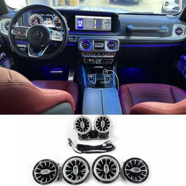 Imagem de Kit de luz ambiente LED para saída de ar de turbina, 64 cores, substituição para Benz G Class G300, G350, G400, G450, G500 G580, G600, G63, G600D 4 x 4, G63 4 X4 2019 Ano acima