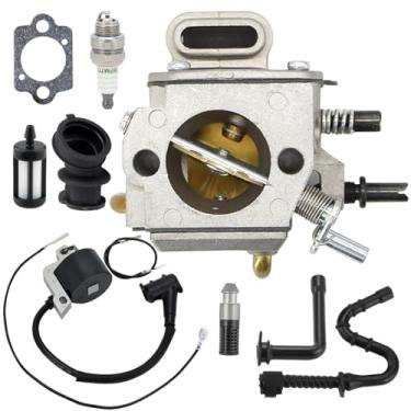 Imagem de Carburador MS440 MS460 adequado para 044 044R 046 1128 120 0625, 0000 400 1300, 0000 140 4407 0000 350 3502 peças de motosserra com velas de ignição