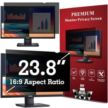 Imagem de APeiSi Filtro de tela de privacidade de computador de 23,8 polegadas para monitor widescreen 16:9 - protetor de tela com proteção de privacidade, antirreflexo e antiluz azul