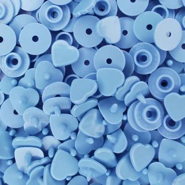 Imagem de 50 pares Botão de pressão Ritas CORAÇÃO Tam 12, Alfazema
