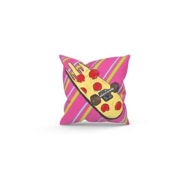 Imagem de Almofada Decorativa 25x25 Personalizada Skate Skate Logo Skate Pizza -