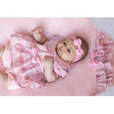 Imagem de Saída de Maternidade Menina Verão Linda Rosa 03 Peças - Amora Baby Enx