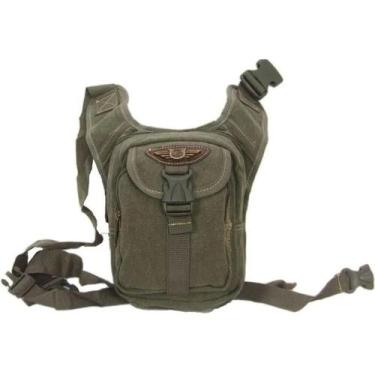 Imagem de Pochete Masculina De Perna Em Lona Ja8011 Caqui - Kvn By Sh8