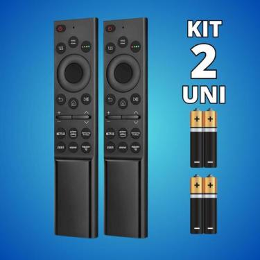 Imagem de Kit Controle Remoto Compatível Com Samsung Smart TV 4K Atalhos - Escol
