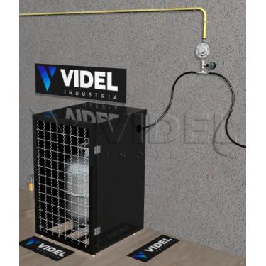 Imagem de Abrigo para Segurança de Gás P/ 1 Botijão Porta de Tela - Preto - Vide