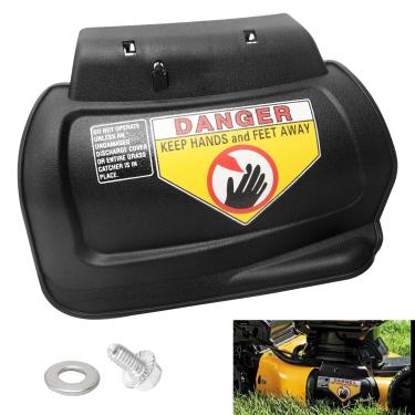 Imagem de ZHONGXIA Conjunto de cortador de grama com tampa de descarga lateral/conjunto de plugue de cobertura de mulching articulado compatível com cortador de grama De-Walt 20v DCMWSP244 DCMWP233