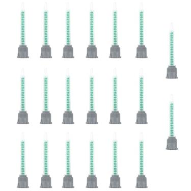 Imagem de CHENJIN 20 peças de 50 ml bocal de pistola de cola adesiva misturada bocal de resina epóxi tubo de agitação aplicador de pistola de cola para colagem de metal madeira alvenaria plástico borracha