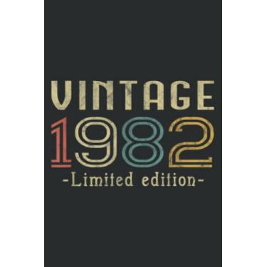 Imagem de Vintage 1982 38Th Birthday 38 Years Old Gift Meme: FLOWER JOURNAL: 6" x 9", 110 Pages, Lined Writing Notebook, White Lined Paper, Journal Notes for Memos, Meetings, ... Artists, and Students.