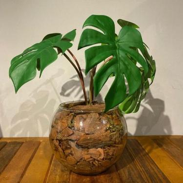 Imagem de Arranjo Centro Mesa Mini Costela De Adão Artificial Completo - Decore 