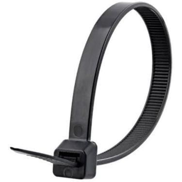 Imagem de Abraçadeira Nylon 125 Peças - Presilha Enforca Gato Com 3 Tamanhos, Alta Resistência, Durabilidade, Fita para Organização de Fios e Cabos, Lacres e Mais