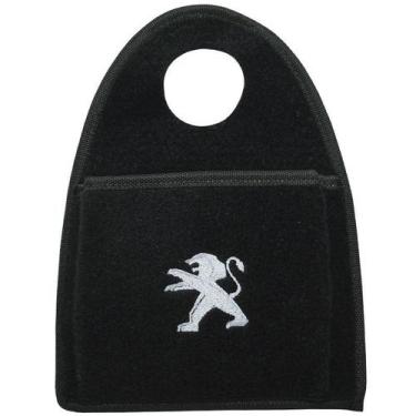 Imagem de Lixeira Lixinho Automotiva Carro Carpete Logo Bordado para Câmbio Pret