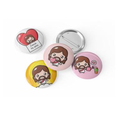 Imagem de kit com 4 Botons Broche Alfinete - Coleção Motivacional - Button, Pin