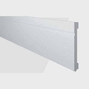 Imagem de Kit c/5 barras Rodapé gart de Poliestireno FB20 18mmx20cm Metro Linear 12,2m