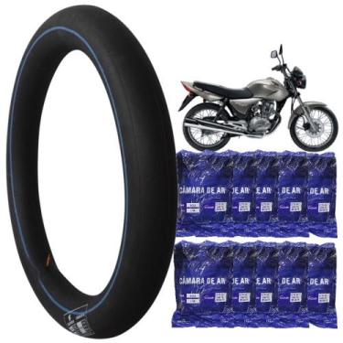 Imagem de Kit 10 Câmaras de Ar Pneu Aro 18 Moto CG TITAN FAN 8454 BREMEN