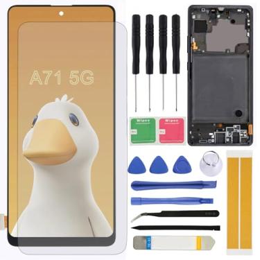 Imagem de Tela de substituição para Samsung A71 5G A716 A716U A716A A7160 A716D A716F 6,7'' LCD Display Touch Digitalizador com moldura e ferramentas
