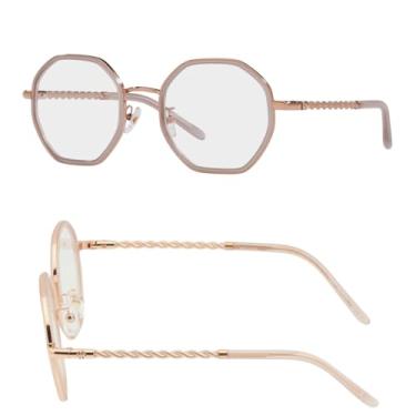 Imagem de Tory Burch TY1075 Óculos ovais em forma de coração com kit de óculos de luxo eSHADES, Blush antigo (51 mm), 51
